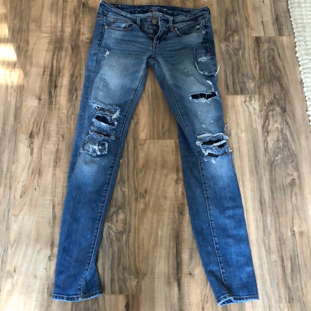 AE size 2 destroyed jeans
